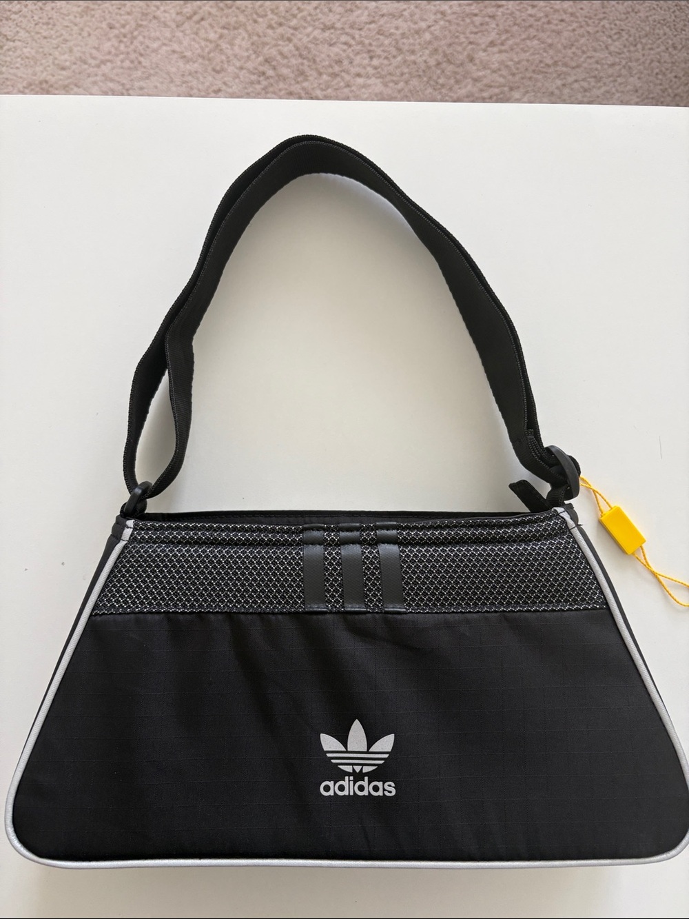 adidas Black Shoulder Bag with Trefoil Logo